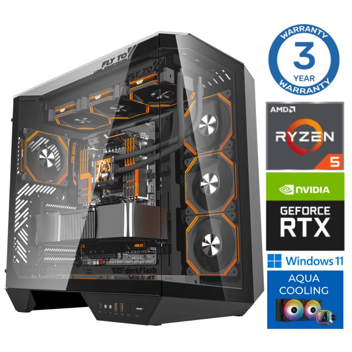 INTOP AQUA Ryzen 5 7500X3D 16GB