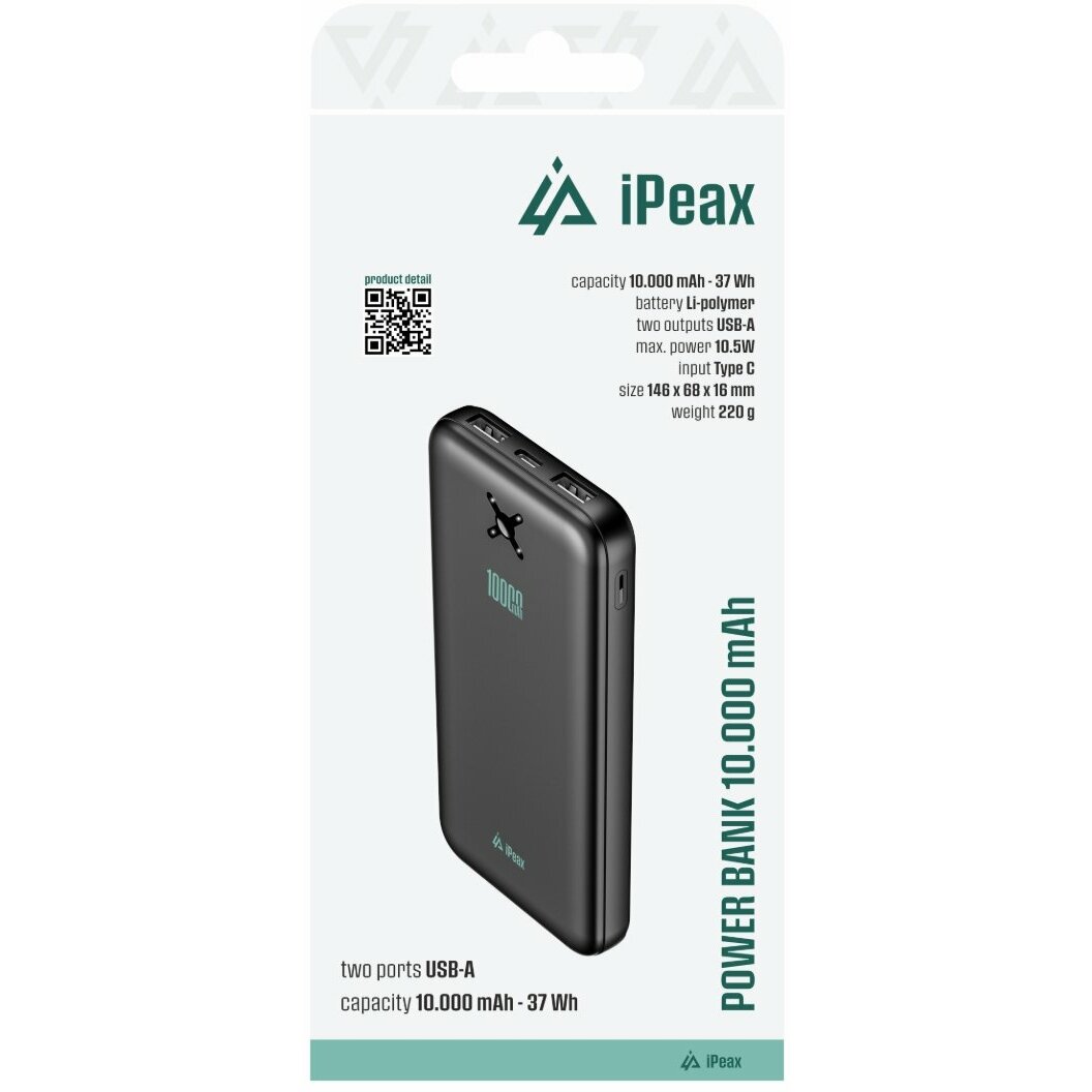 IPeax Power Bank 2x USB-A Ārējā