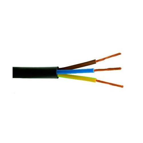 LIETKABELIS Kabelis 3x1.0mm² melns (daudzdzīslu