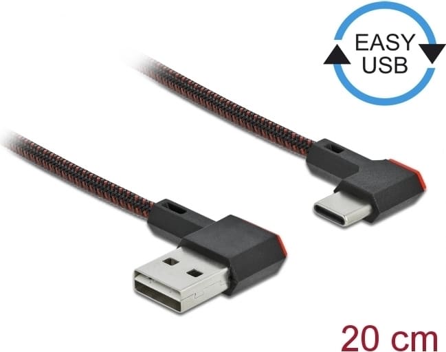 DELOCK Kabelis EASY-USB2.0 angled, A