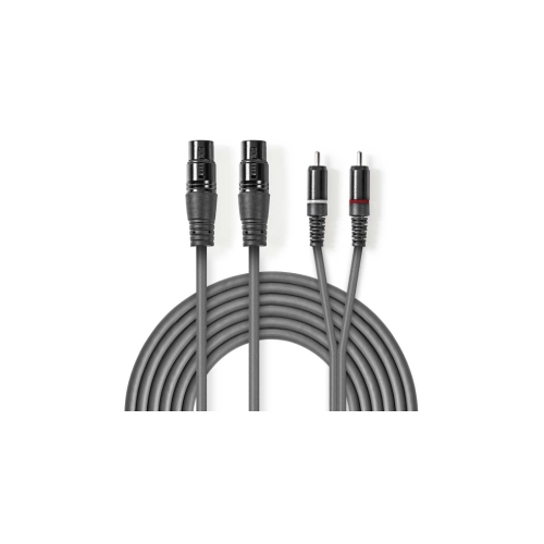 Kabelis Nedis 2x XLR F -