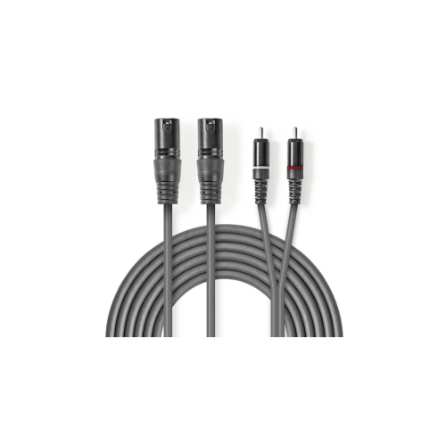 Kabelis Nedis 2x XLR M -