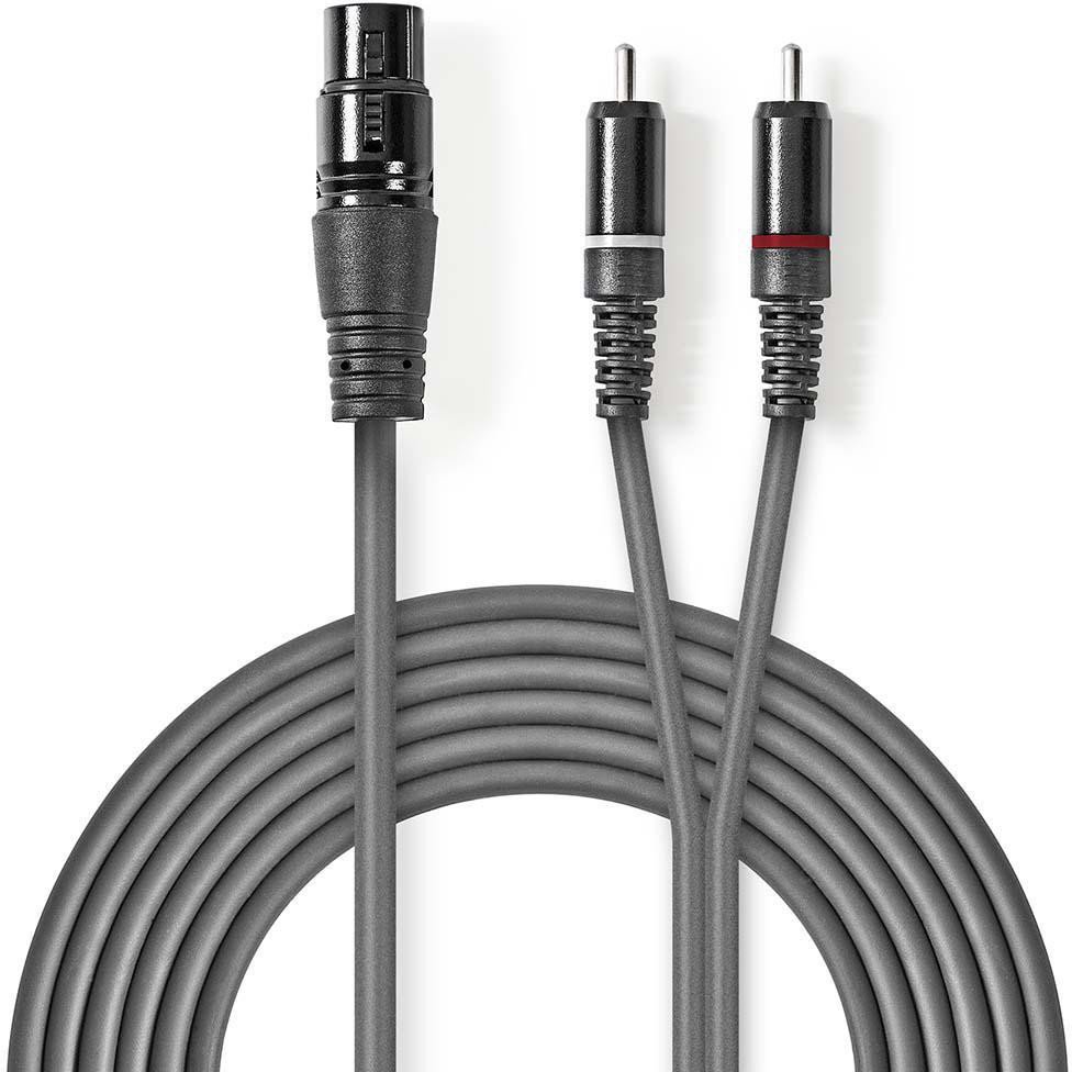 Kabelis Nedis XLR F - 2x
