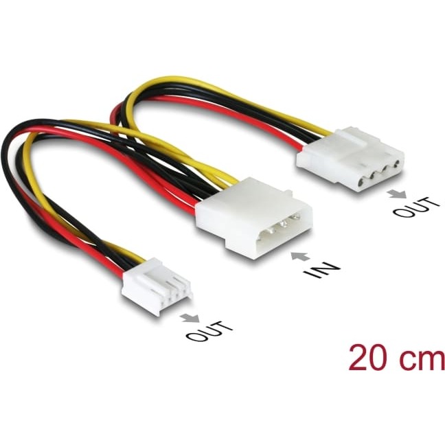 DELOCK Kabelis Power 4pin MolexM >