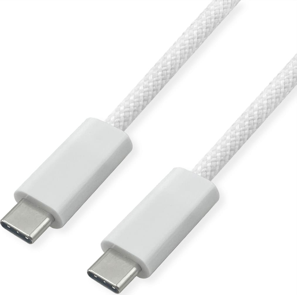 Kabelis USB4Gen3x2, C–C, 240W, balts, 1m