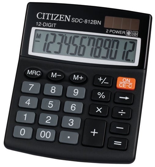 Kalkulators Citizen SDC-812BN, 100x125x34mm | CIT812