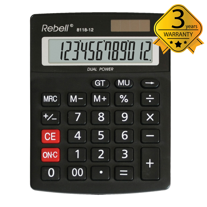 Calculator Semi-Desktop Rebell 8118-12 | 121RE8118