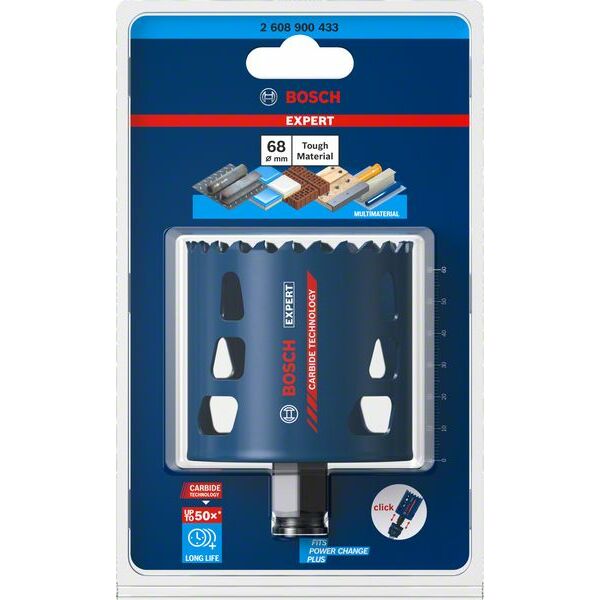 Karbīda caurumzāģis Tough Material  68mm Bosch