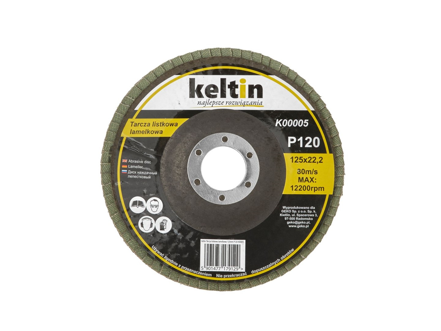 Keltin 125mm Slīpripas P120, tērauda un