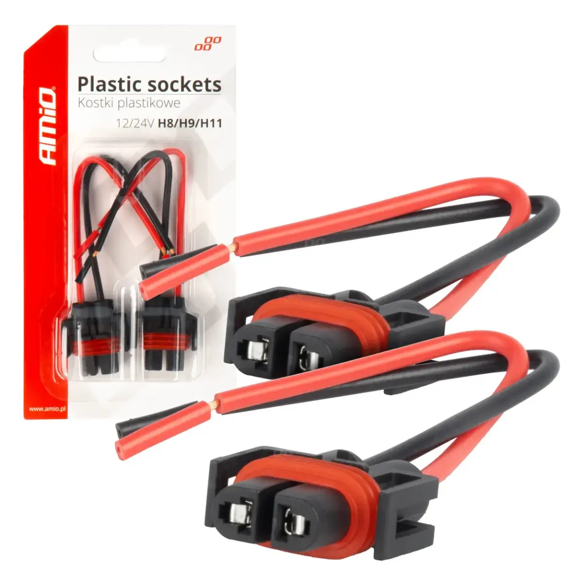 AMIO Auto spuldzes ligzda 2 pcs