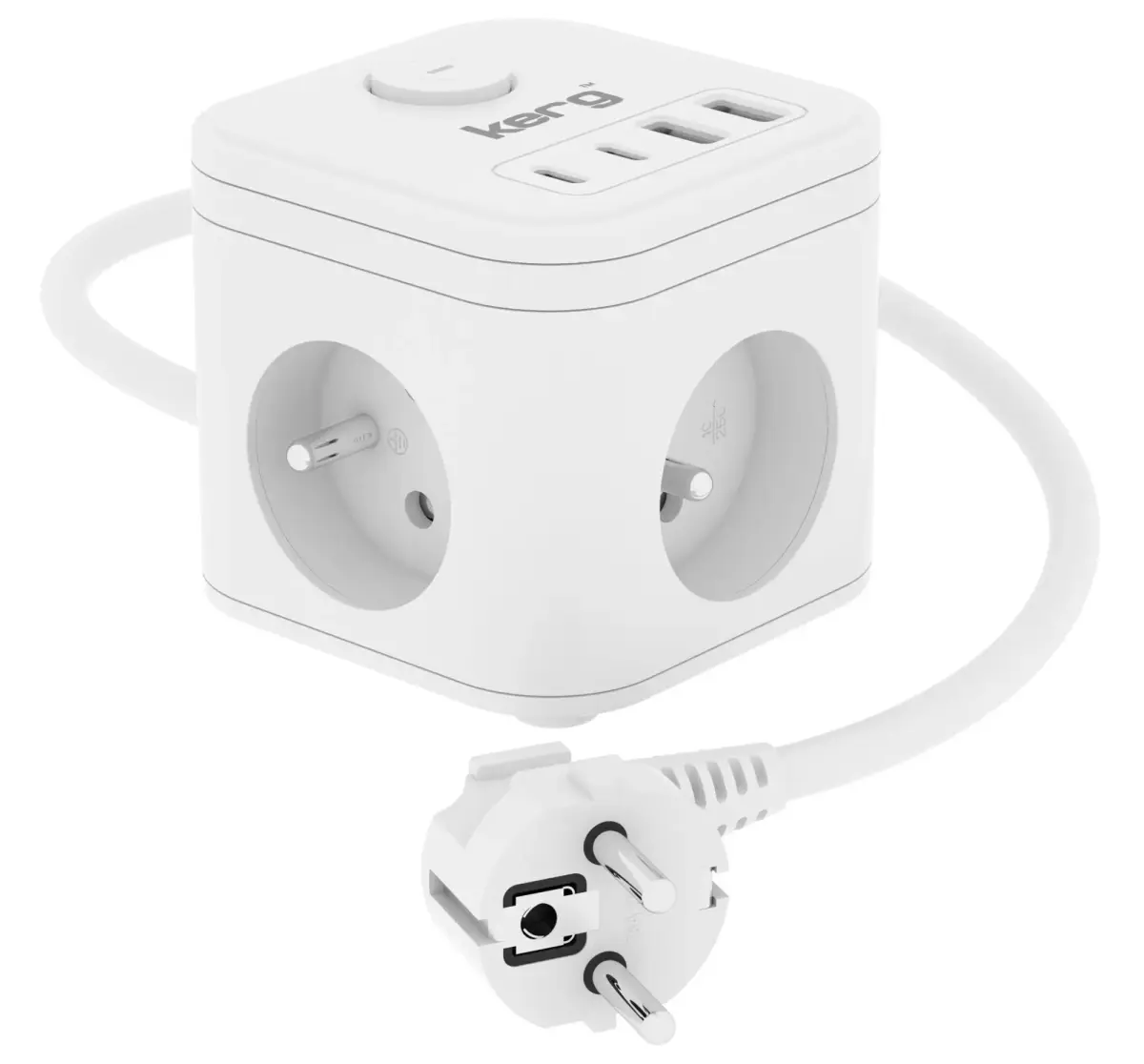 Inne KERG 3-socket power cube +