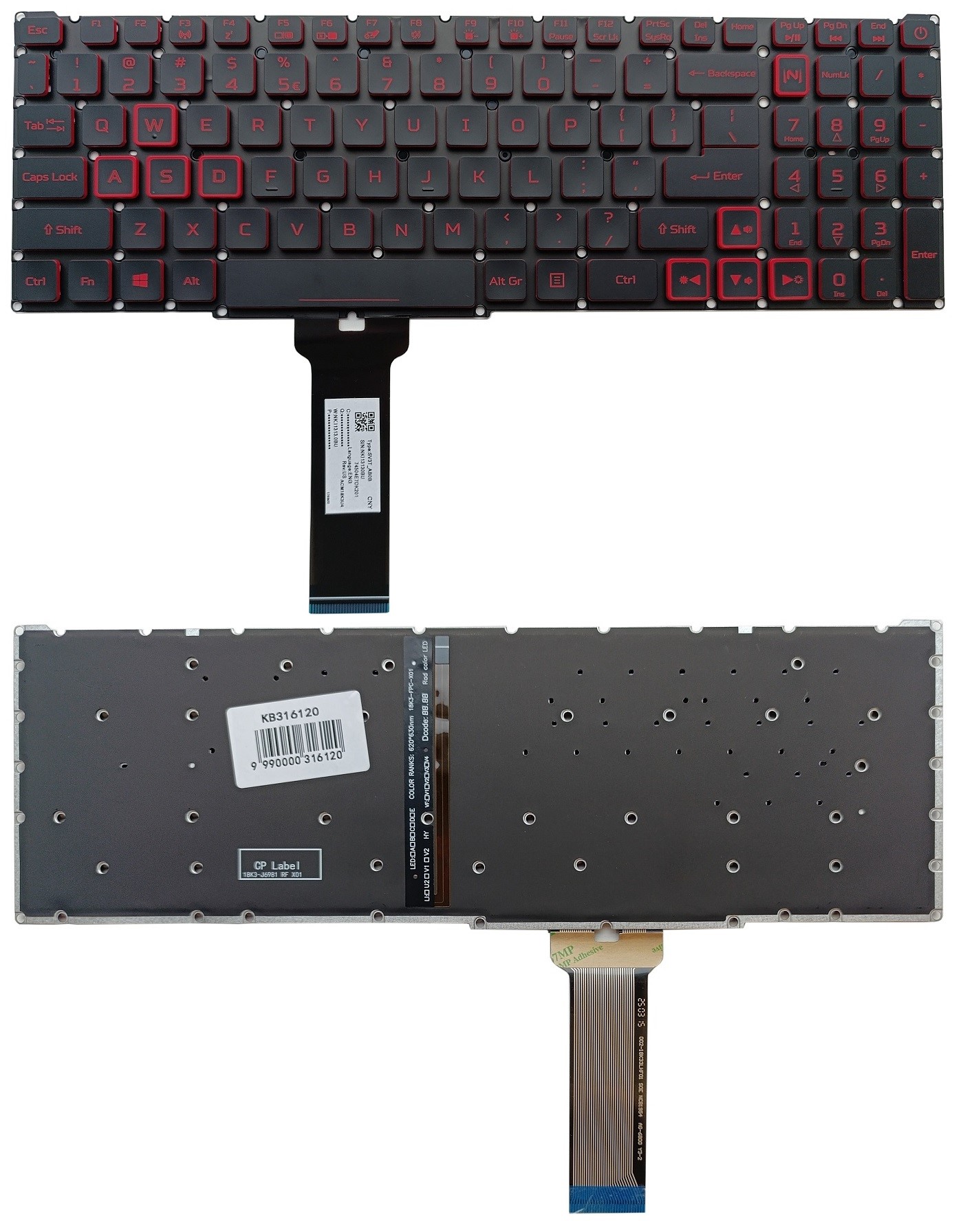 Keyboard ACER: Nitro 5 Gaming AN515-54