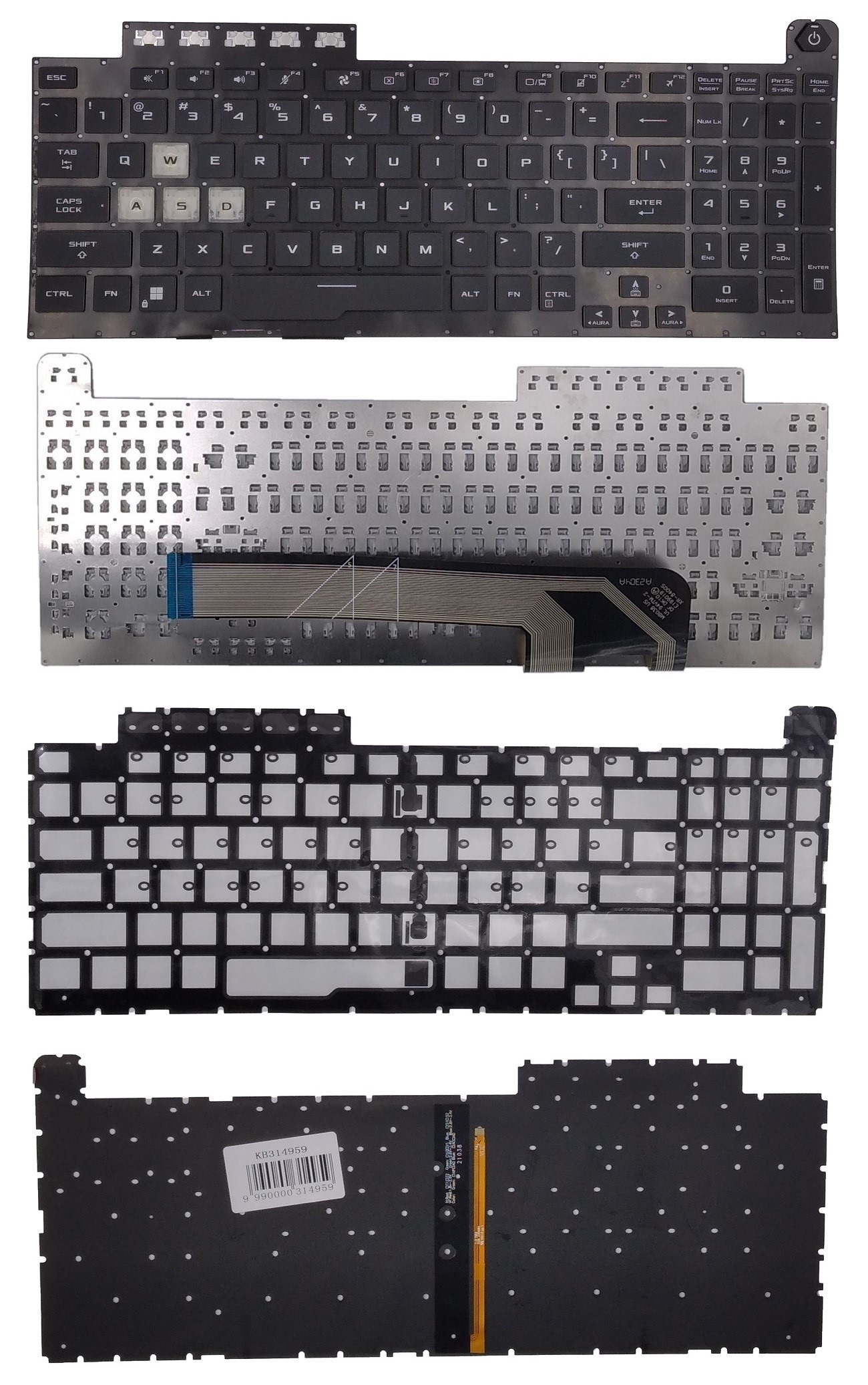 Keyboard ASUS FA506, FA706, US, with