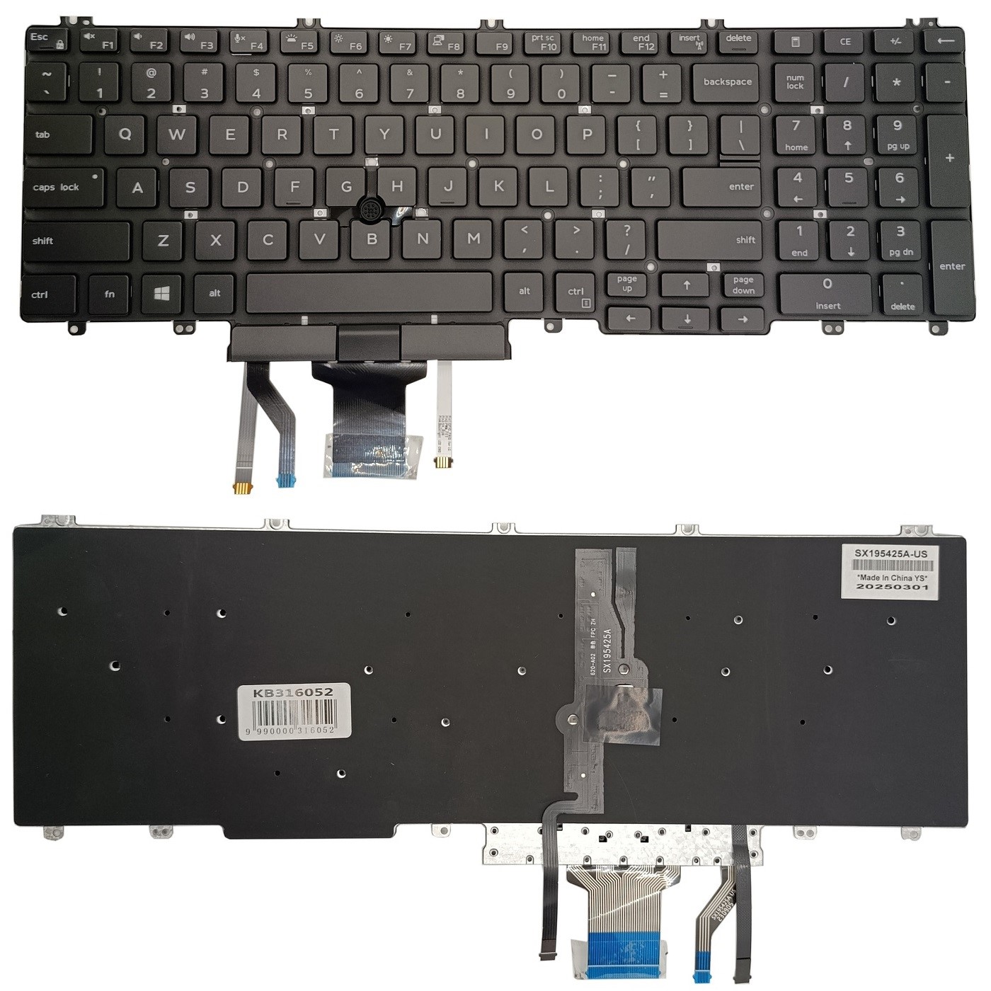 Keyboard DELL Latitude 5500, with backlight