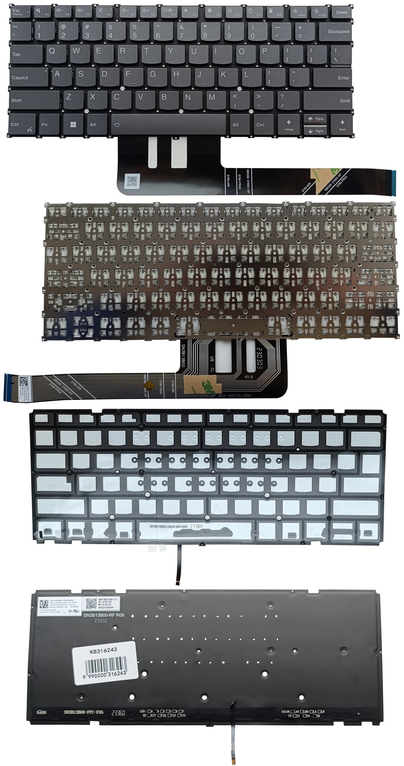 Keyboard LENOVO Yoga 7 14IRL8 2023