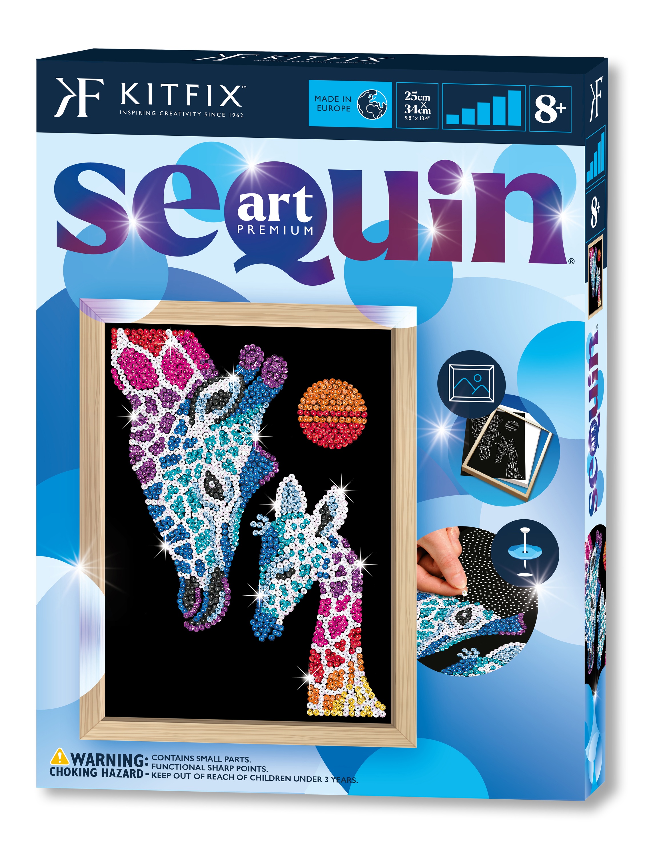 KITFIX Amatniecības komplekts Sequin Art Blue