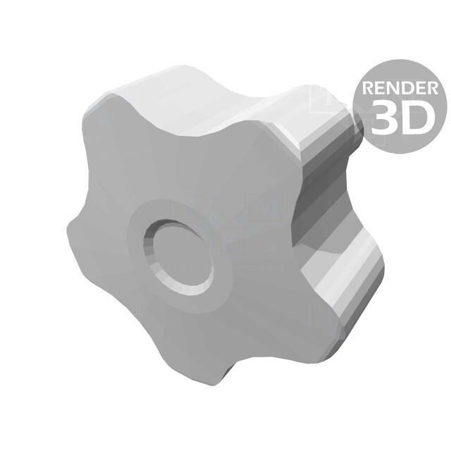 ELESA+GANTER Knob; Ø: 32mm; Ext.thread: