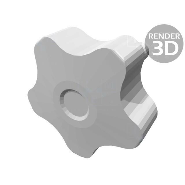 ELESA+GANTER Knob; Ø: 50mm; Ext.thread: