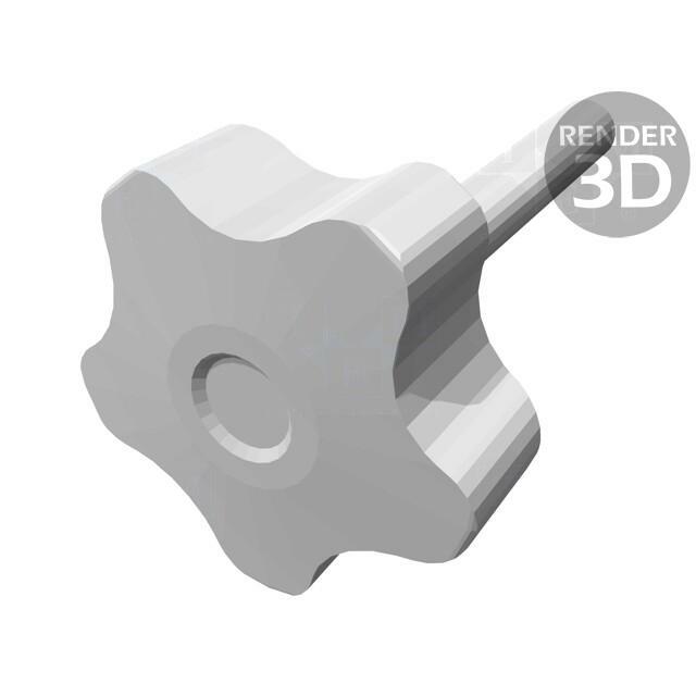 ELESA+GANTER Knob; Ø: 50mm; Ext.thread:
