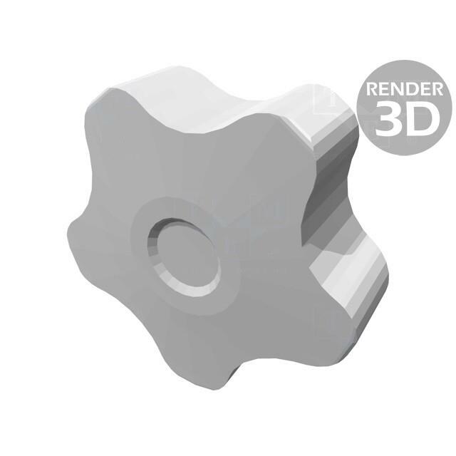 ELESA+GANTER Knob; Ø: 50mm; Ext.thread: