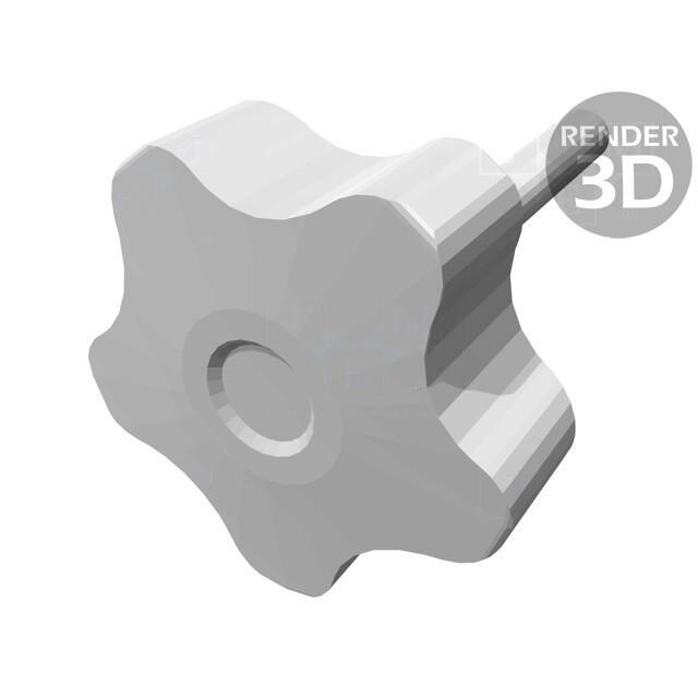 ELESA+GANTER Knob; Ø: 50mm; Ext.thread: