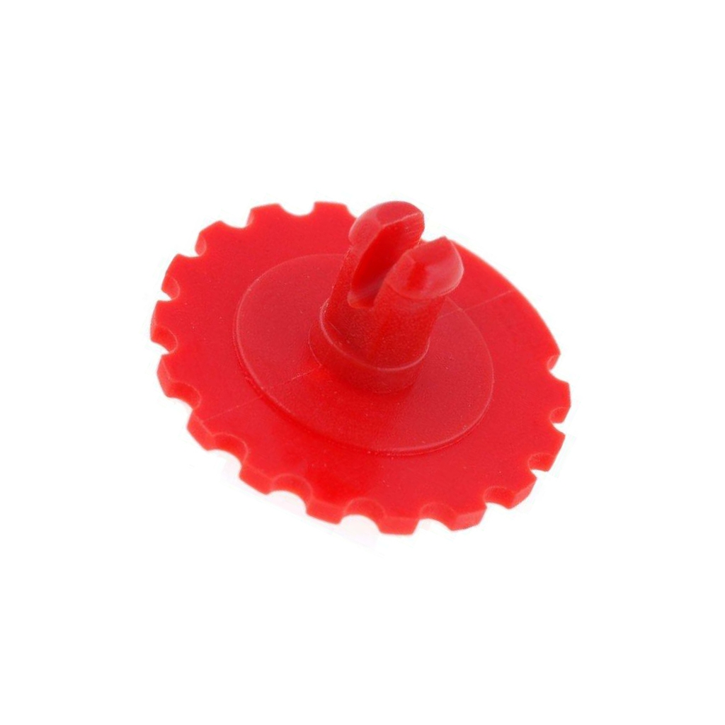 PIHER Knob; thumbwheel; red; Ø16mm; for