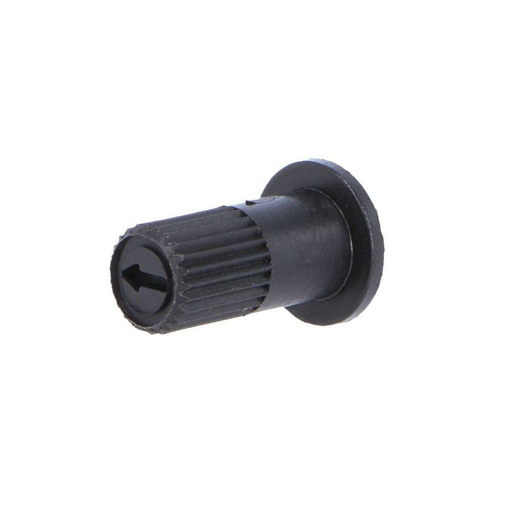 ACP Knob; with flange; black; Ø6mm