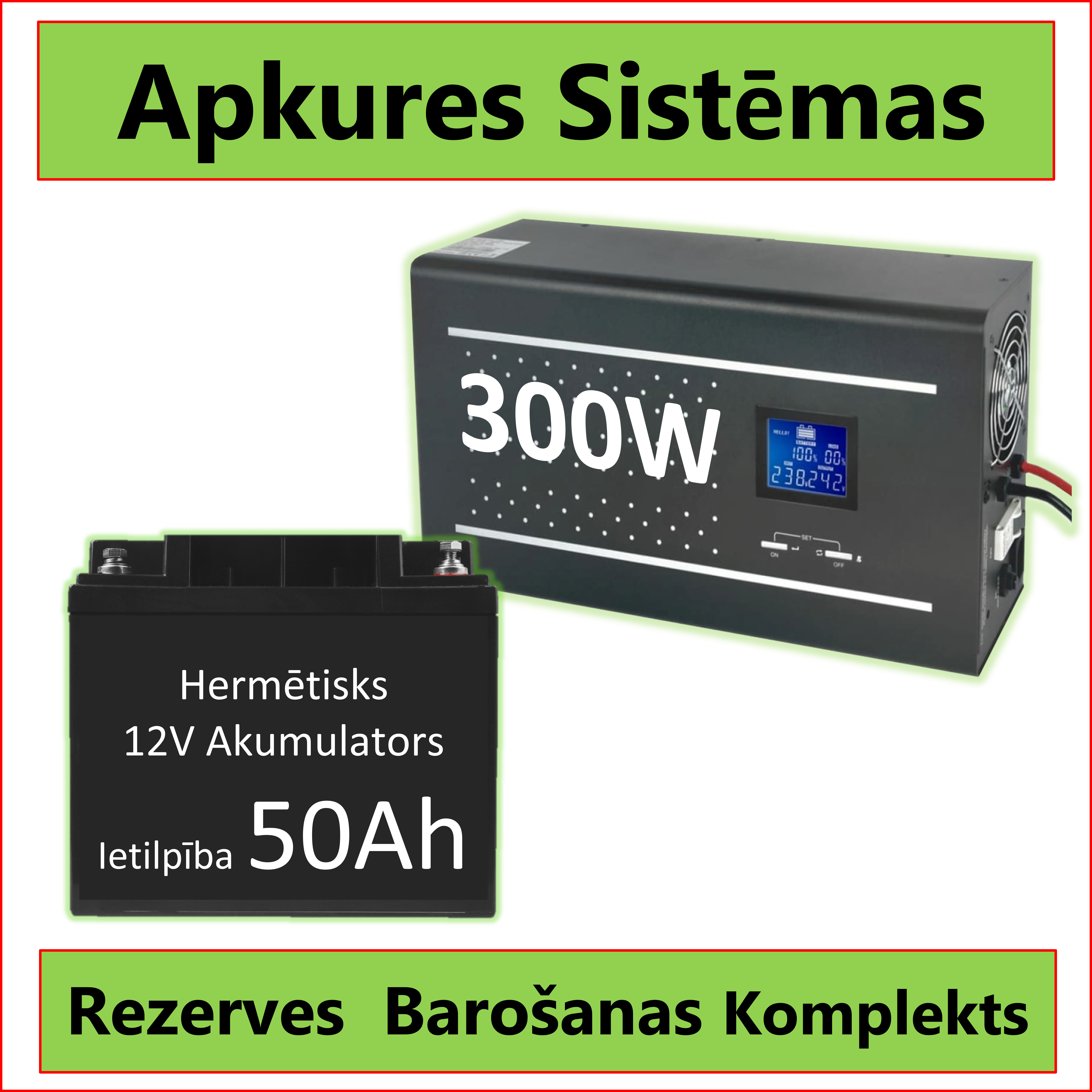 ELECTROBASE ® Komplekts:  Profesionāls Invertors UPS