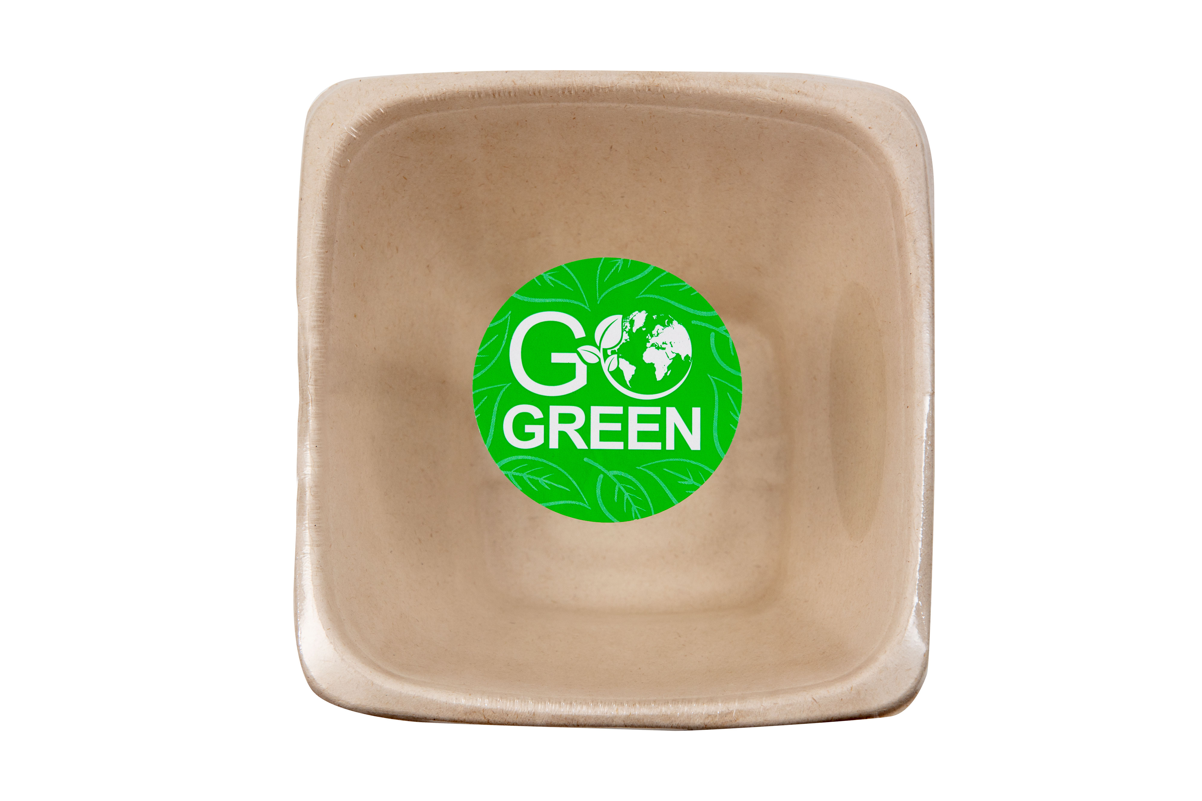 GOGREEN Kompostējamās cukurniedru bļodiņas 1300ml kvadrāta