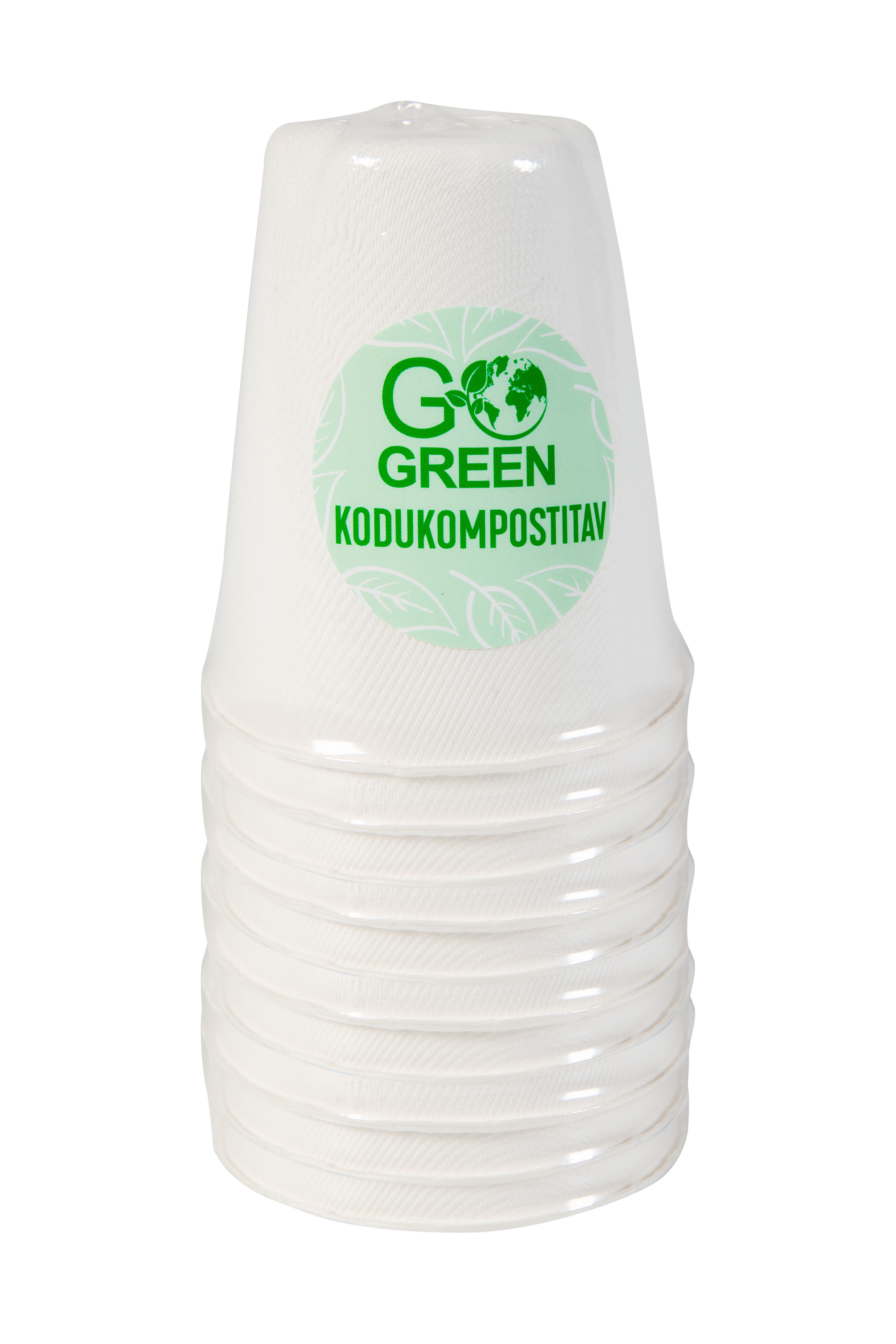 GOGREEN Kompostējamās cukurniedru glāzes 250ml 10