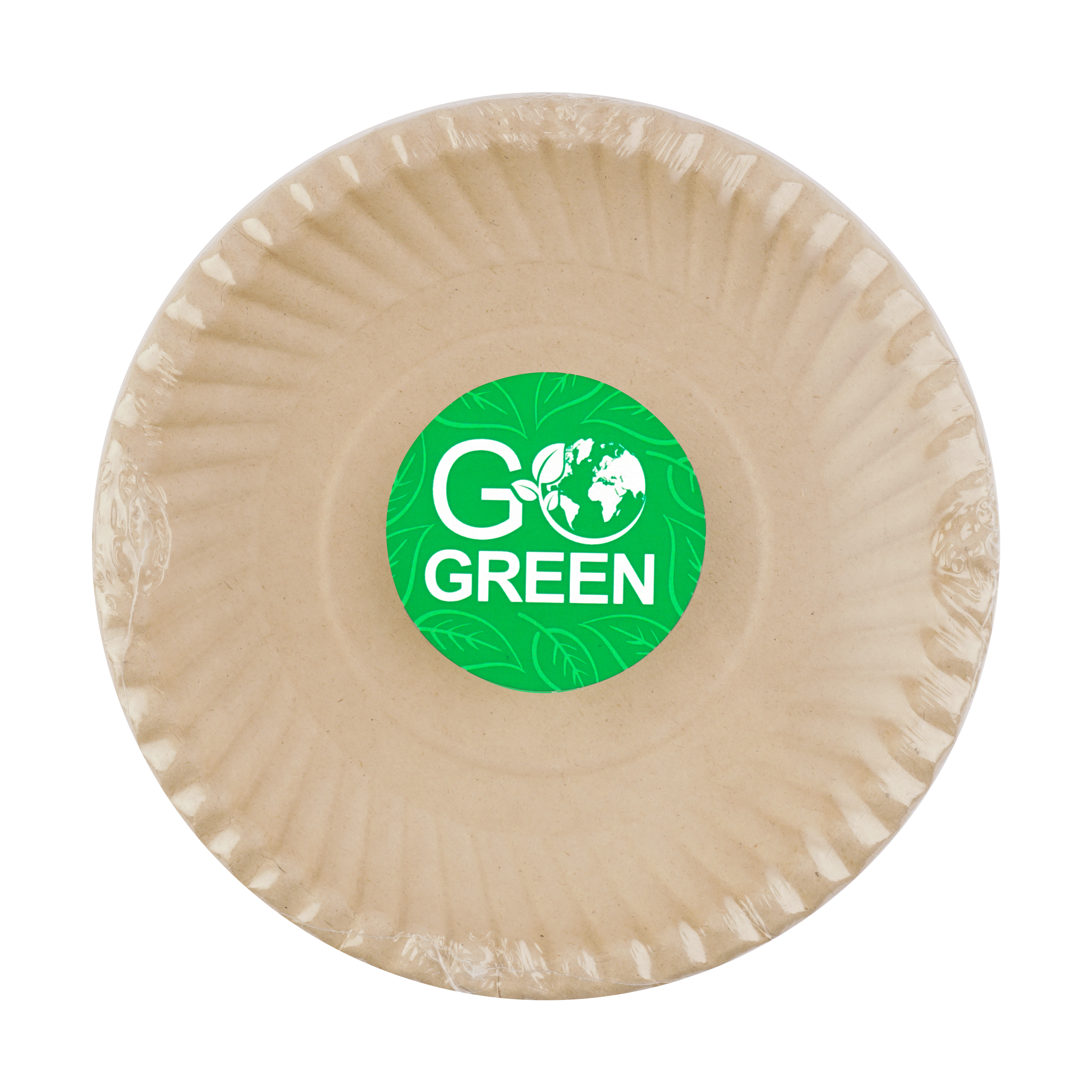 GOGREEN Kompostējamie cukurniedru šķīvji ar rakstu