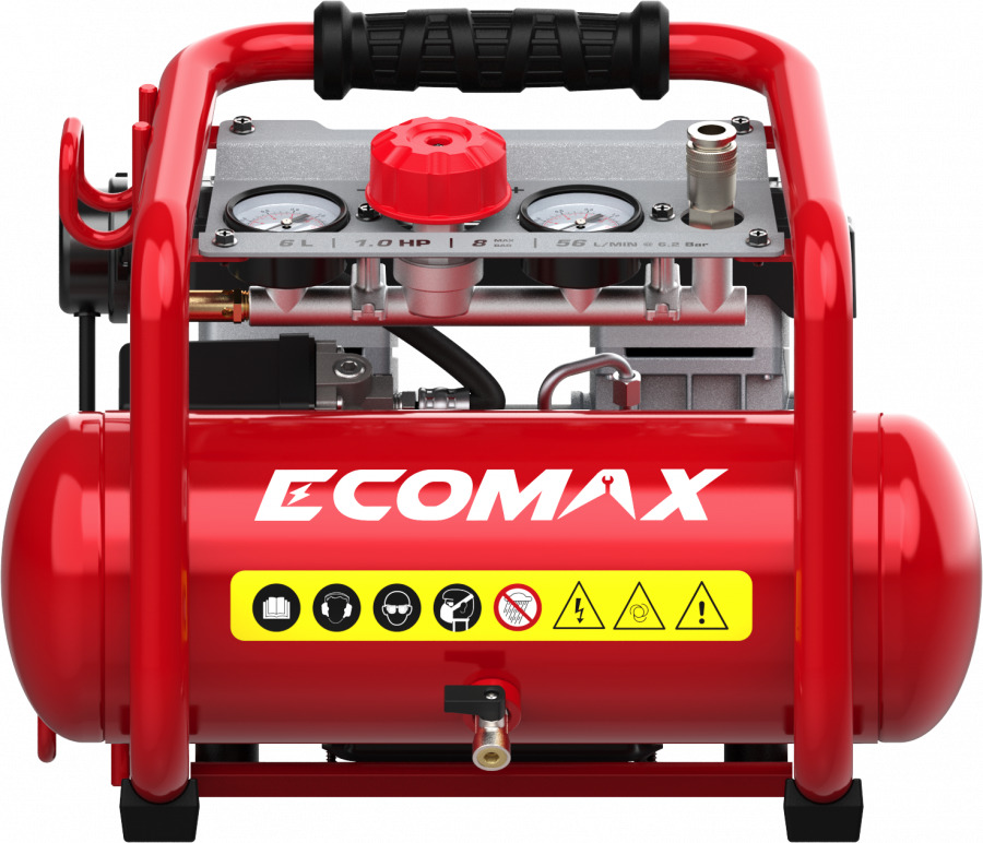 Kompresors EMX 800W 6L, bezeļļas, kluss