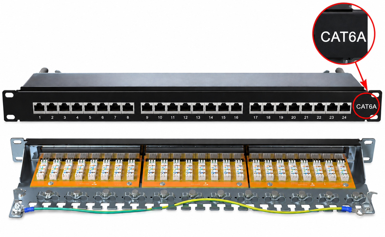 NORDMARK™ Komutācijas panelis CAT6A, CAT6, CAT5E