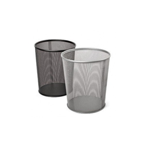 Trash bin Forpus, 12l, black, perforated