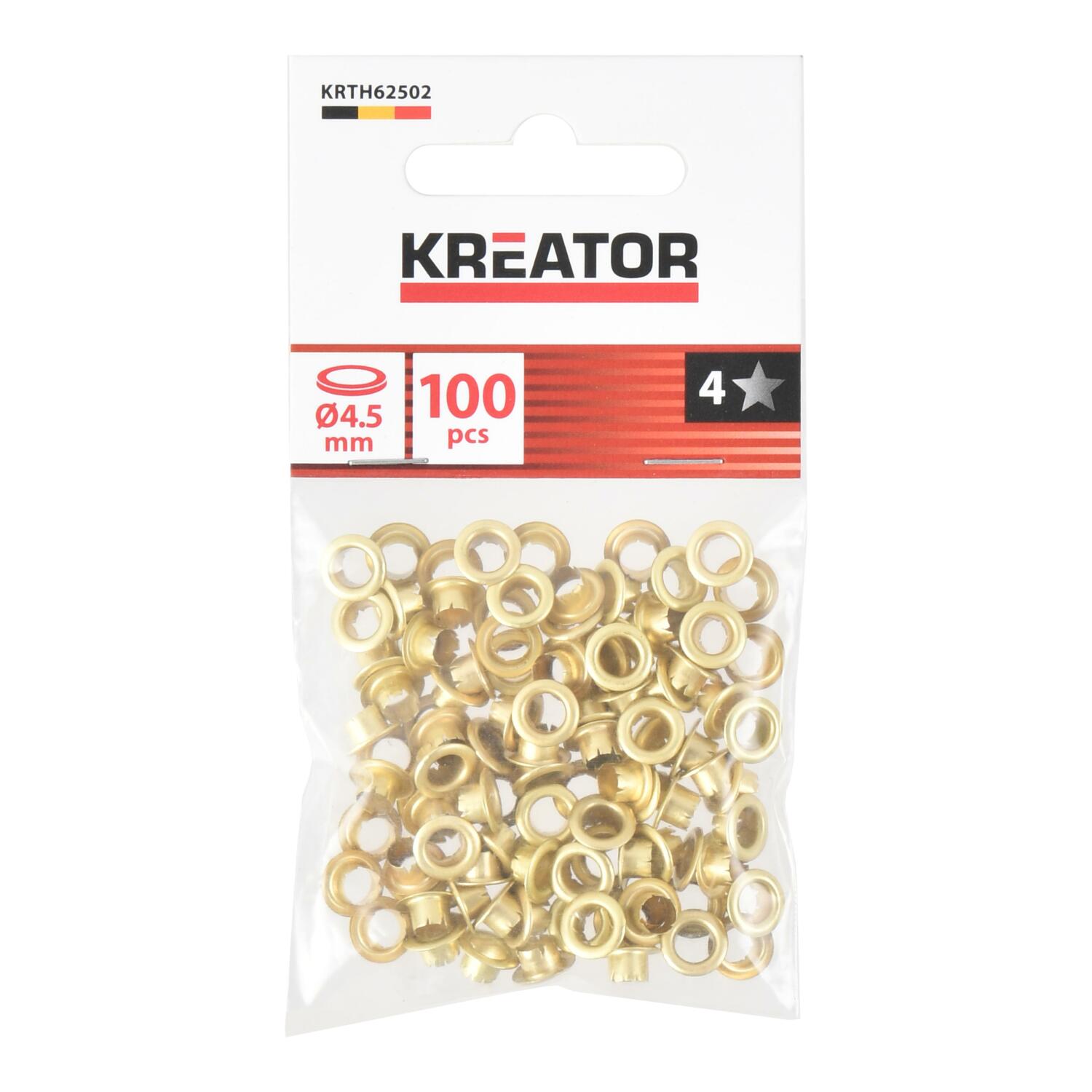 Kreator cilpiņas KRTH62502, 100 gab, misiņš