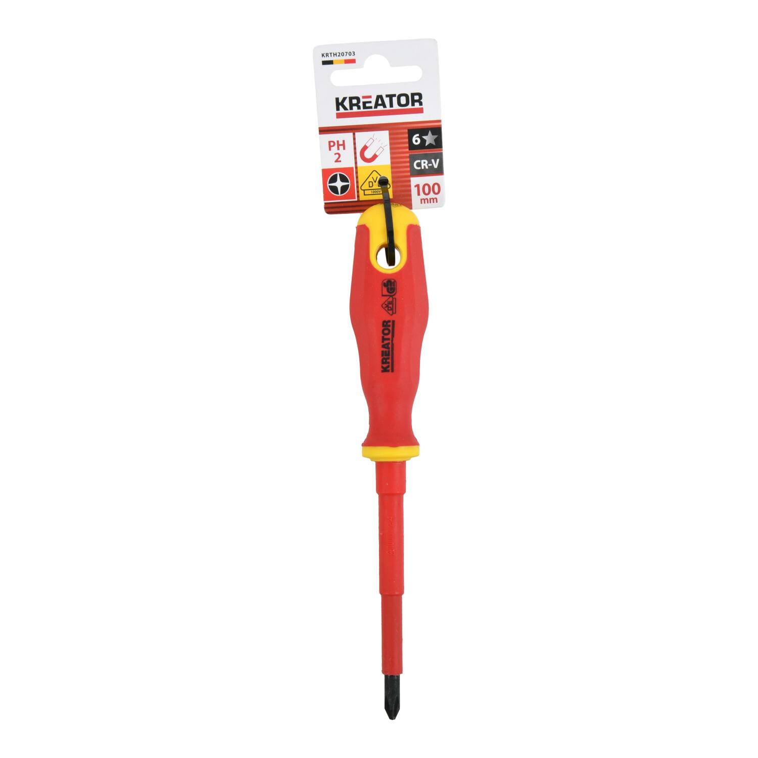 Kreator skrūvgriezis PH2 KRTH20703, 100mm, VDE