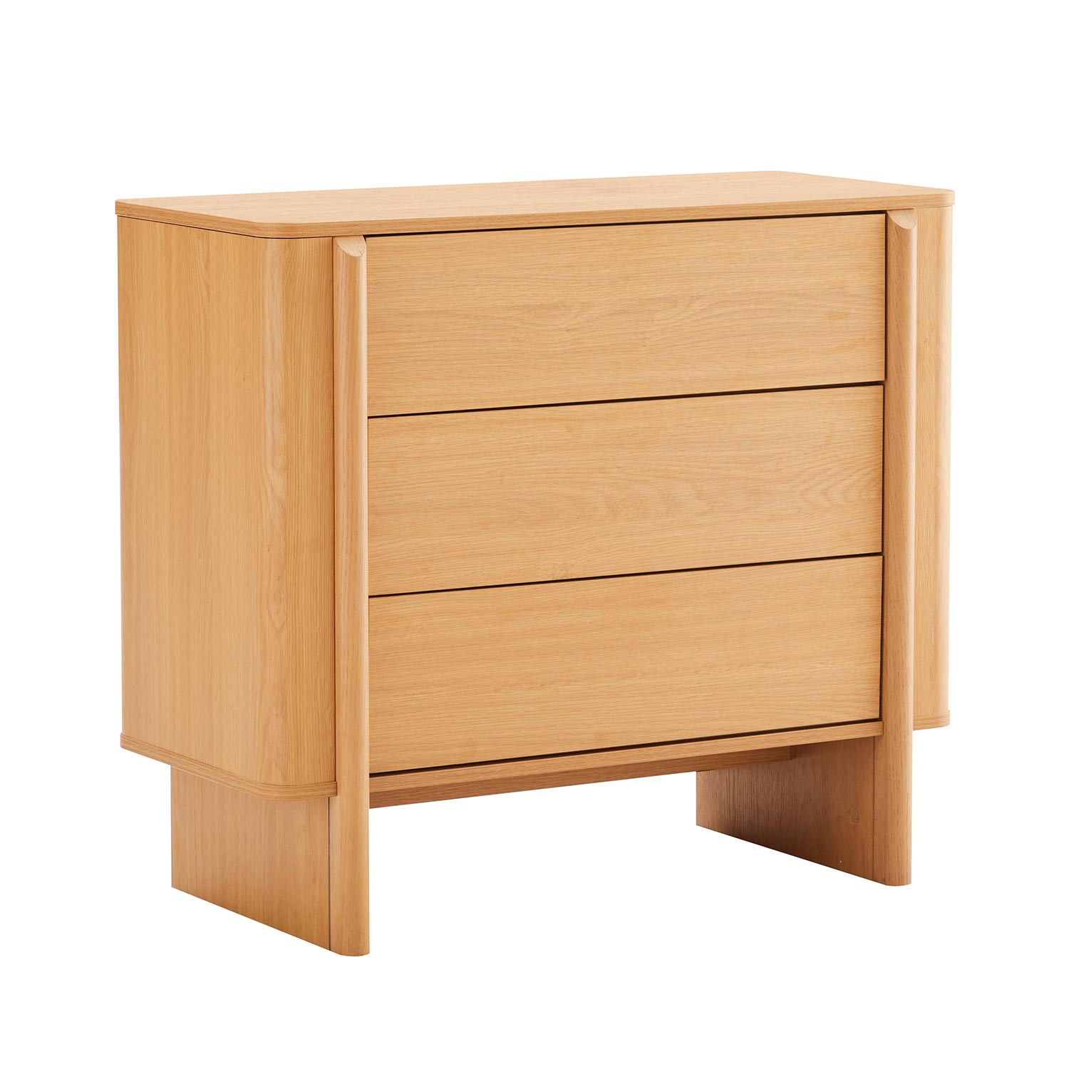 Kumode MORBEN 90x42xH80cm, melamīns ar ozolkoka