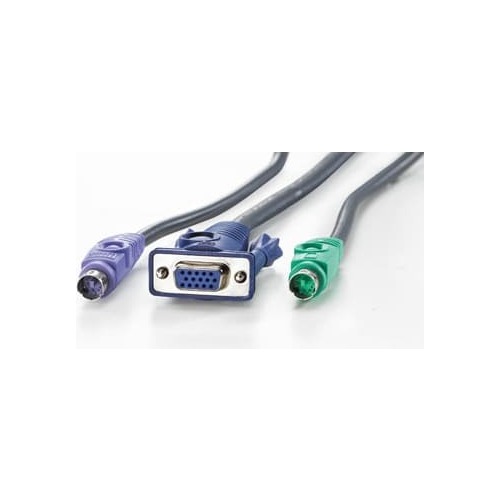 Roline KVM-kabelis 2xPS/2+VGA (M-F),3.0m