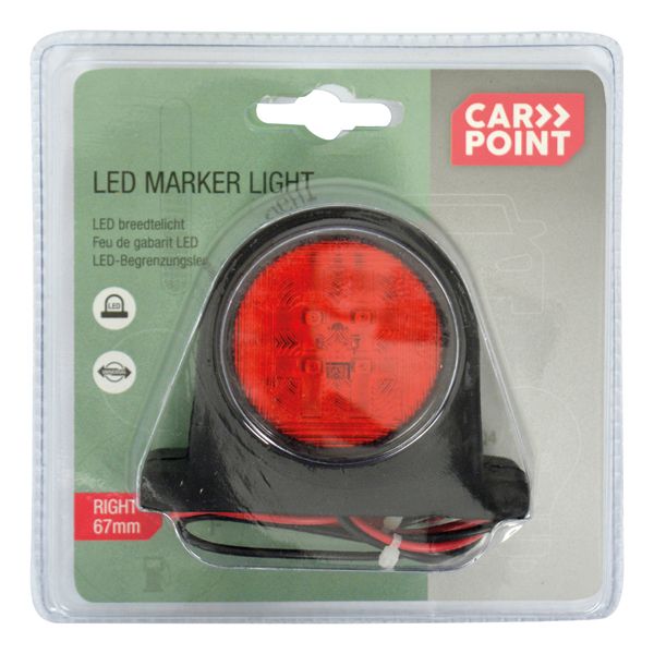 Labās, kreisās puses piekabes gabarītu LED
