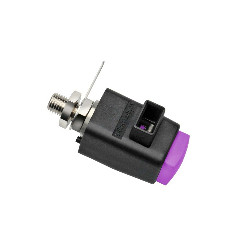 SCHUTZINGER Laboratory clamp; purple; 300VDC; 16A