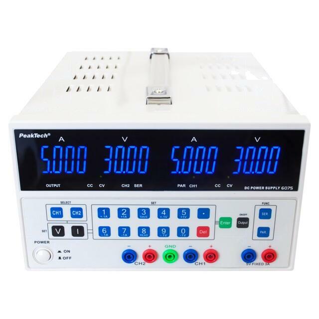 PEAKTECH Laboratory power supply: standard; adjustable
