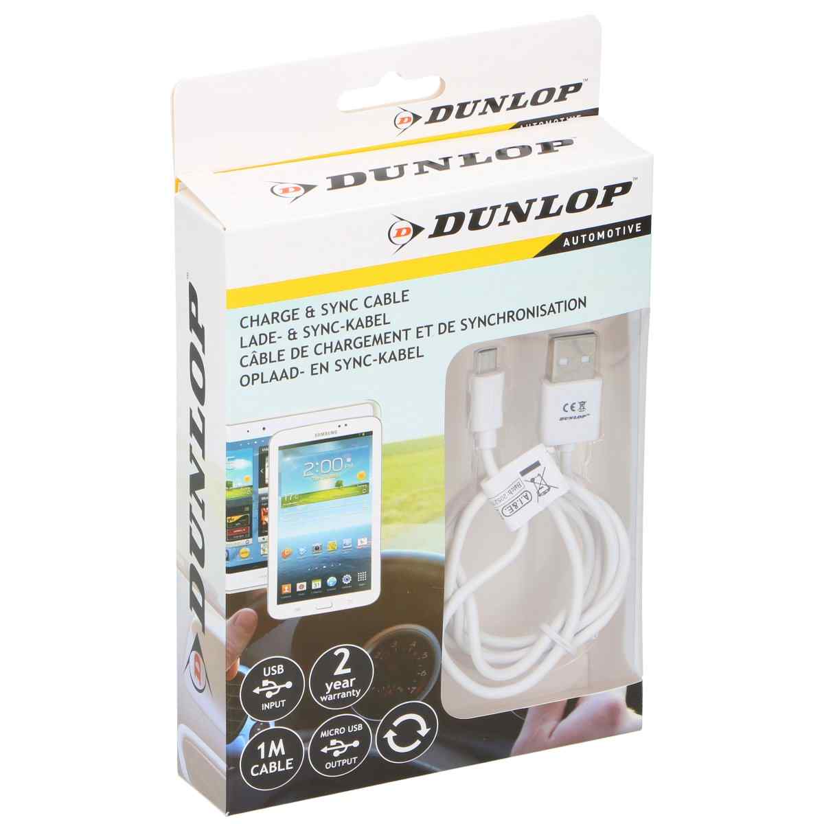 Dunlop Lādētājs micro USB 1m (8711252096933)