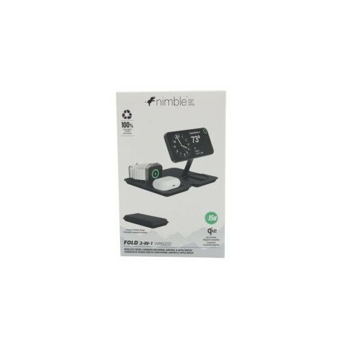 Lādētājs PowerNeed Nimble Fold 3-in-1 bezvadu