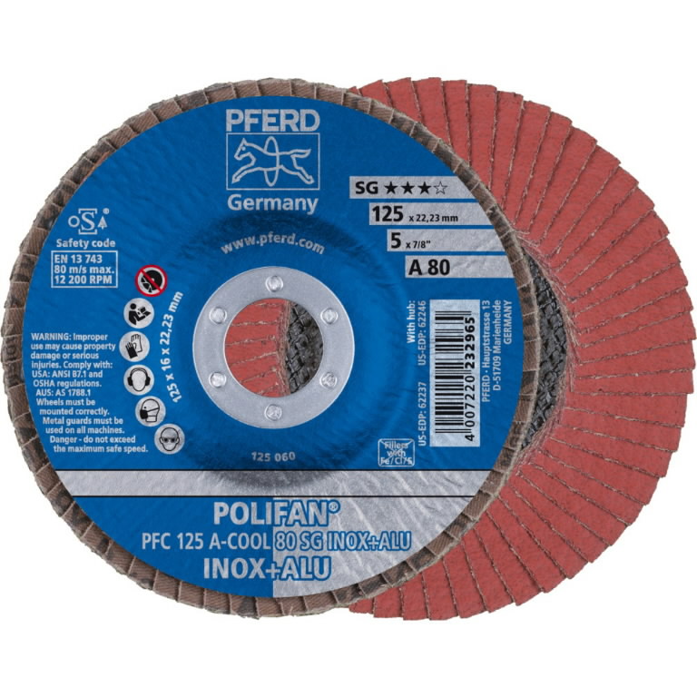 Lameļu disks SG INOX+ALU 125mm P80