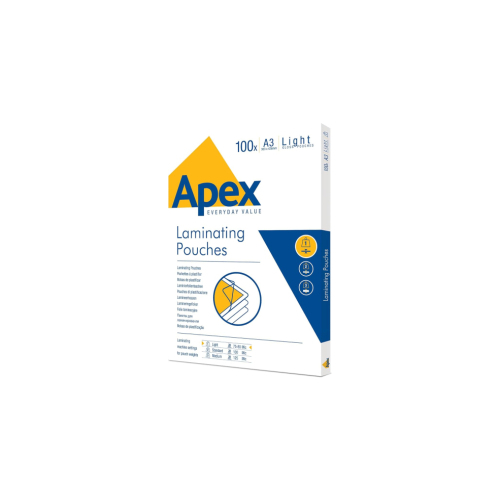Laminēšanas plēve Fellowes APEX 100gab Glossy