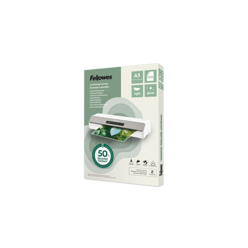 Laminēšanas plēves Fellowes Eco 100gab Gloss
