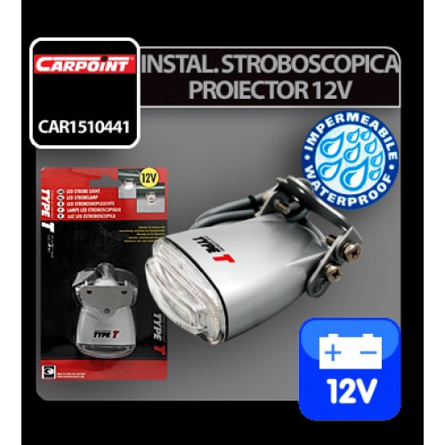 Lampa strob 12V 230x145x75mm CARPOINT |