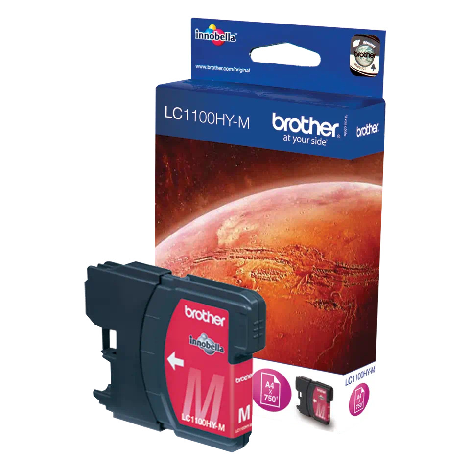 BROTHER LC-1100HYM sarkana tintes kasete 750