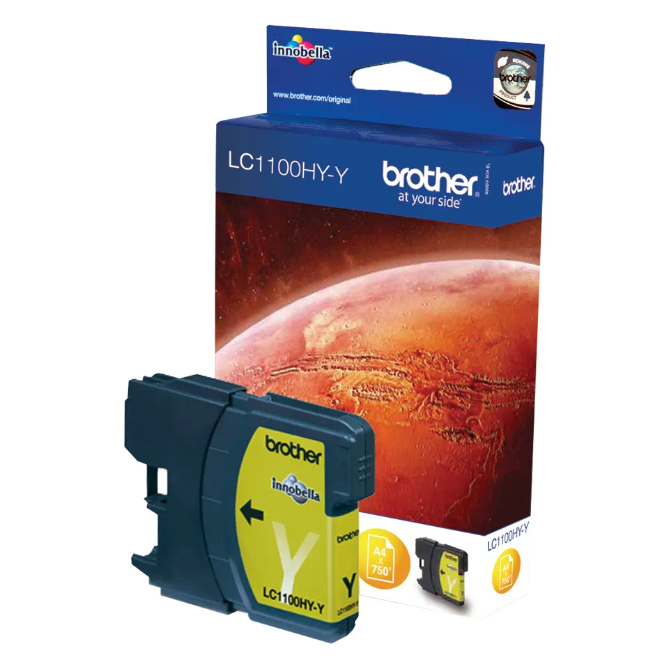 BROTHER LC-1100HYY dzeltena tintes kasete 750