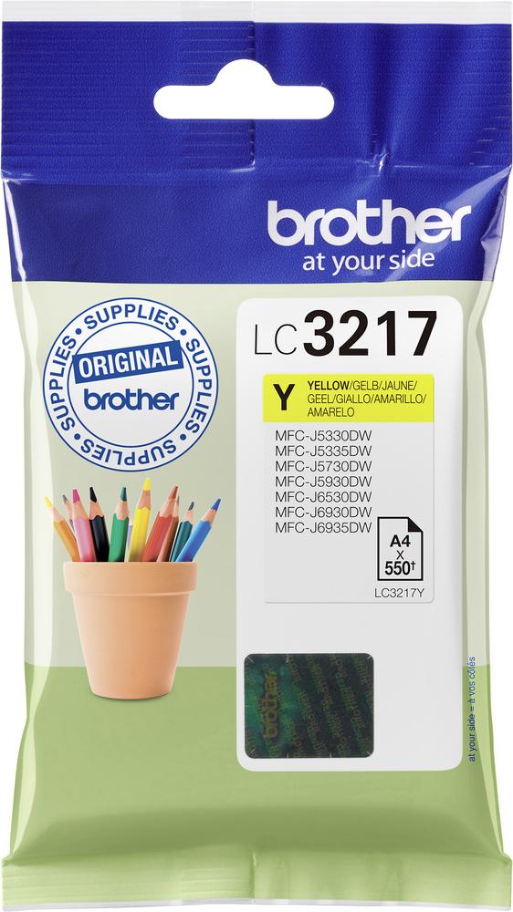 BROTHER LC-3217Y Dzeltenās tintes kasete 550lpp
